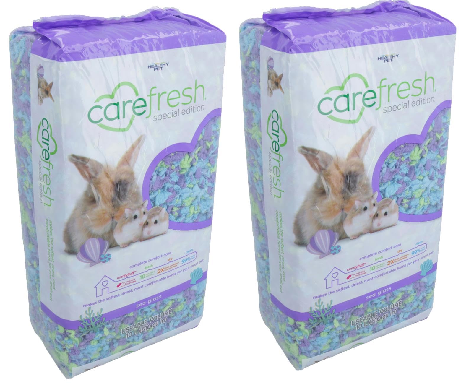 AB Tools 2Pk Sea Glass 10L Quality Pet Small Animal Guinea Rabbit Bedding 99% Dust Free