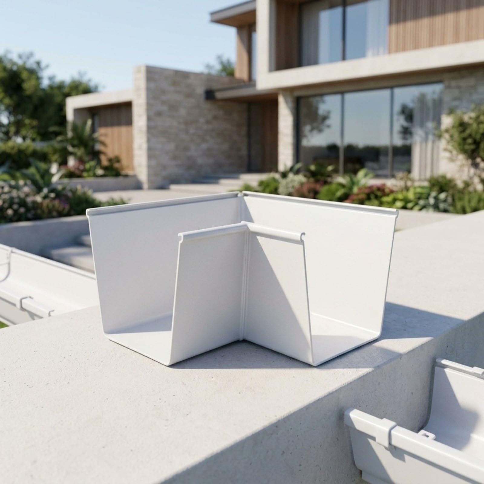 Grondaia in PVC 19 X 16 Cm Per Scarico Acqua Piovana Drenaggio Tetto