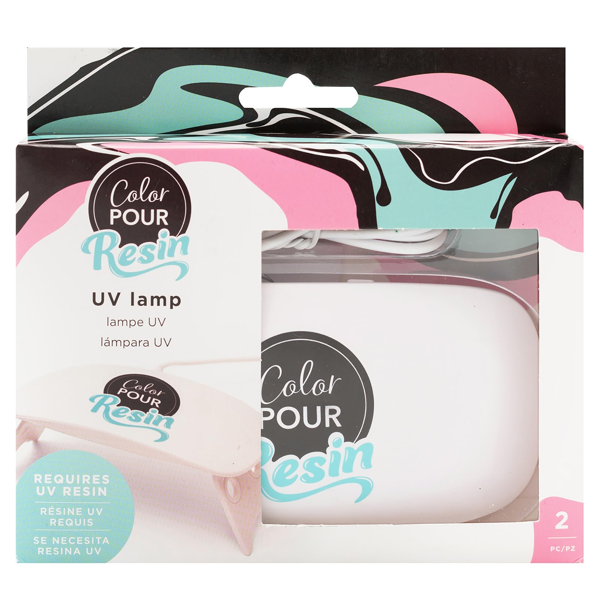 Lámpara UV Resin Color Pour mini portátil en pack de 2 unidades de talla única
