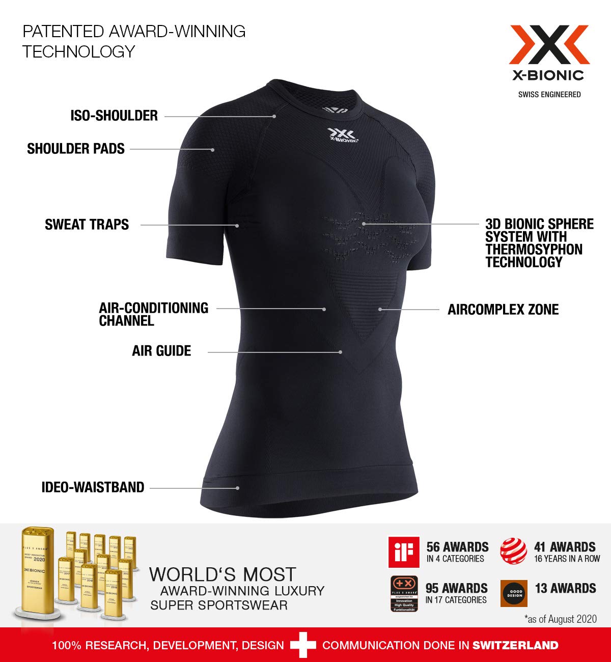 X-BIONIC Energizer 4.0 Light Round Neck Sleeve Women T-Shirt Femme