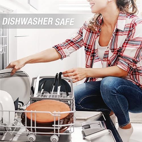 Miniatura 7 de Mossy Oak Juego de cuchillos de cocina, 6 cuchillos de chef con bolsa de rollo, cuchillo afilado de acero inoxidable para cortar carne, frutas y