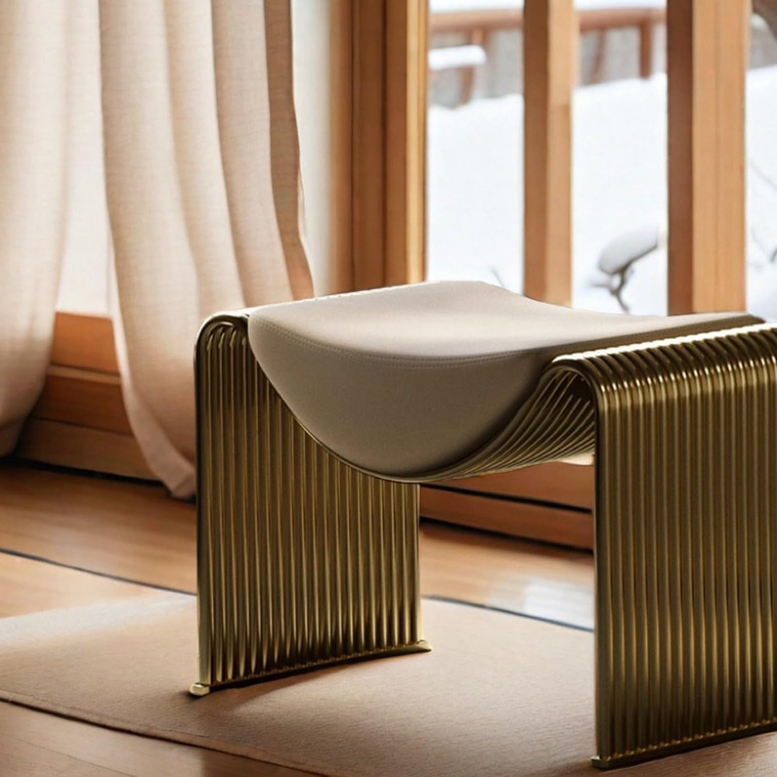 Panca Entryway con Gambe in Metallo, Design Industriale Moderno, Sedile Imbottito in Pelle PU, Versatile per Camera da Letto, Soggiorno, Zona Pranzo e corridoio (Nero)