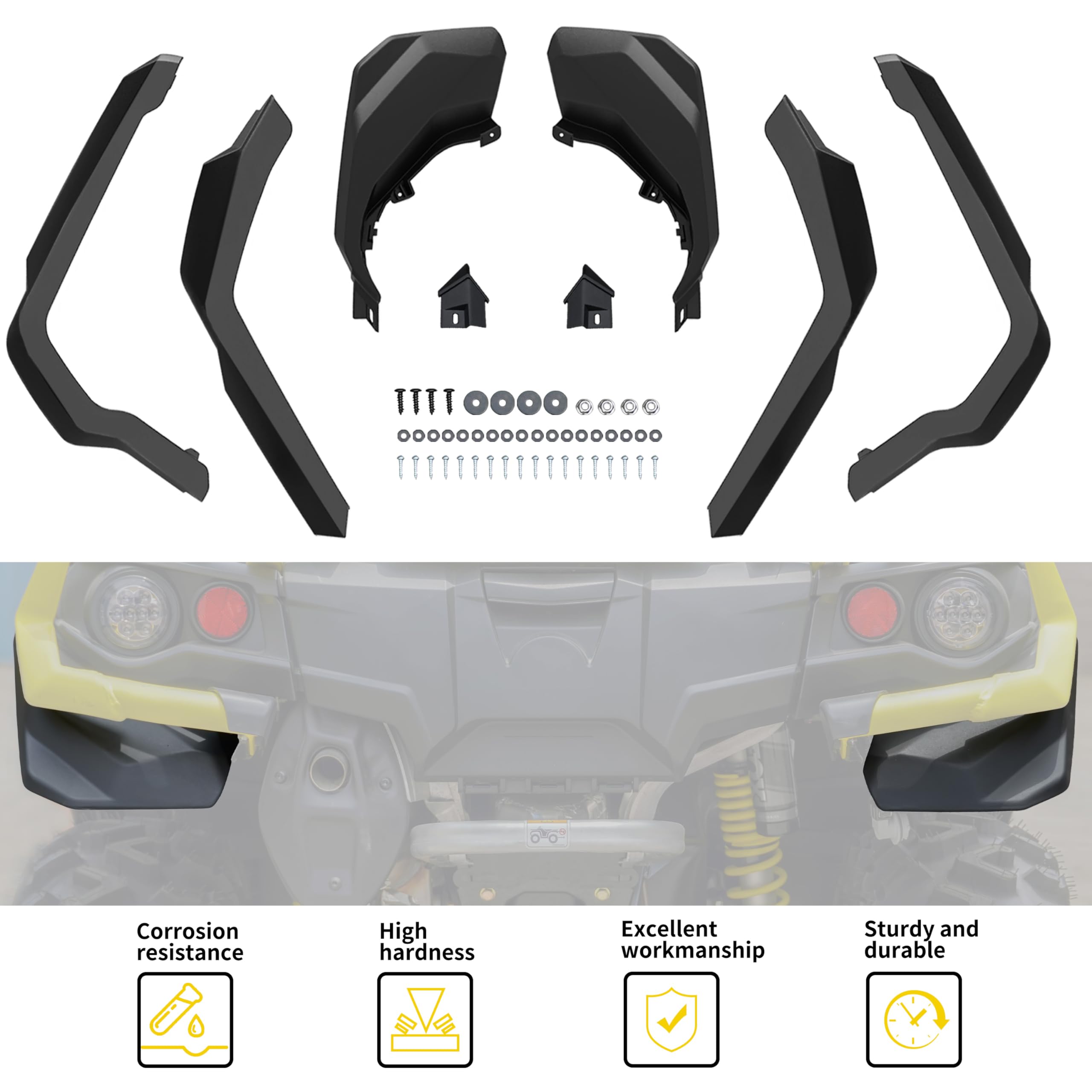 SAUTVS Kotflügel-Schmutzfänger für Can-Am Outlander 500, 570, 650, 800R, 850, 1000, Max 2013–2021, Zubehör (ersetzt #715001764)