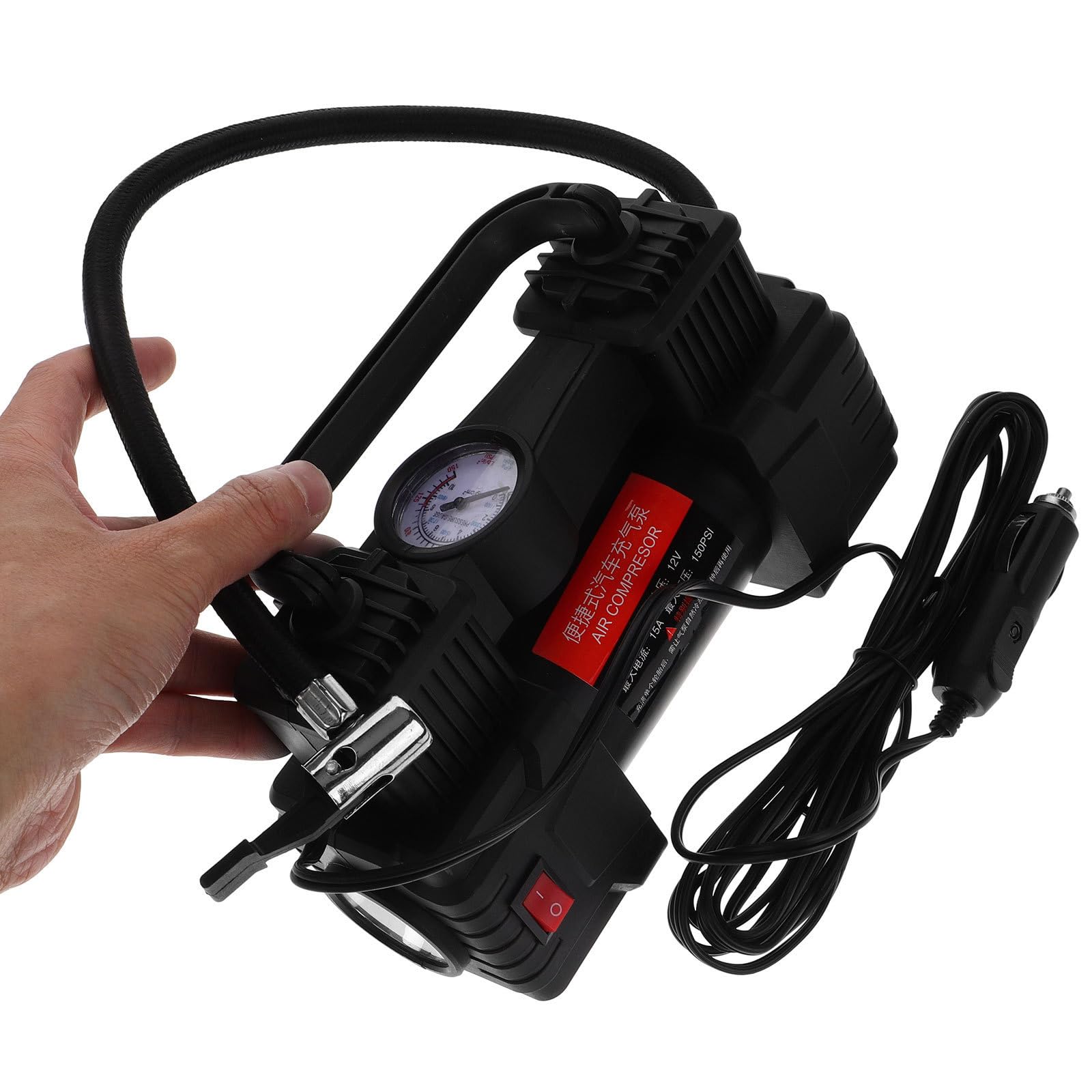 BESPORTBLE Inflador Plástico Portátil para Coche Neumáticos con Compresor de Aire 12v, y Pequeño, Bomba Uso Rápido para Viajes en Carretera