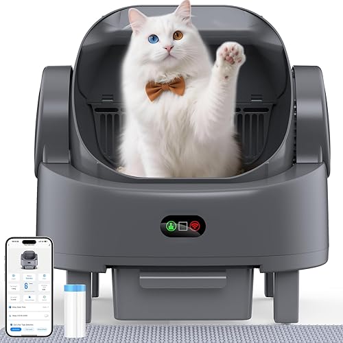 Automatic Litter Box, Open Top Large Self Cleaning Cat Litter