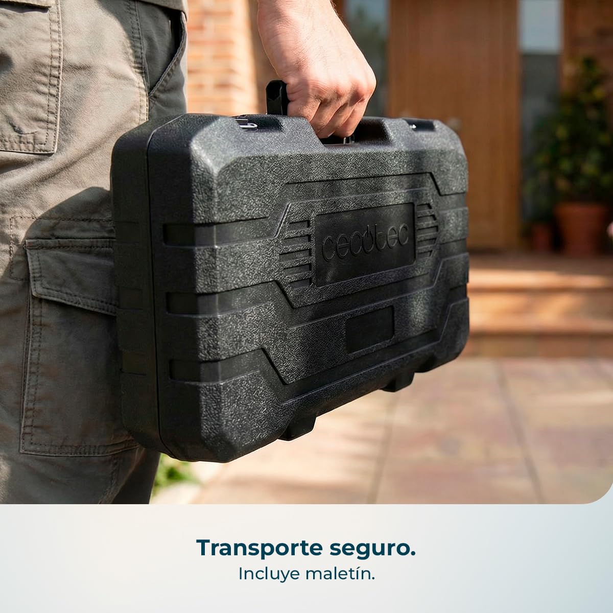 Cecotec Martillo Percutor SDS PowerForce 4000 Atomic. 800W, Energía de Impacto 3J, Función 3in1, Adaptador para Brocas Convencionales, Incluye Brocas y Cinceles, Cable de 3m, Maletín de Transporte