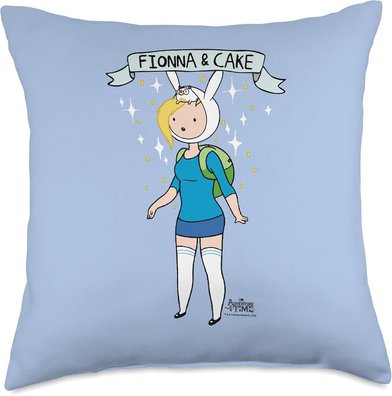 Adventure Time Fionna and Cake Throw Pillow