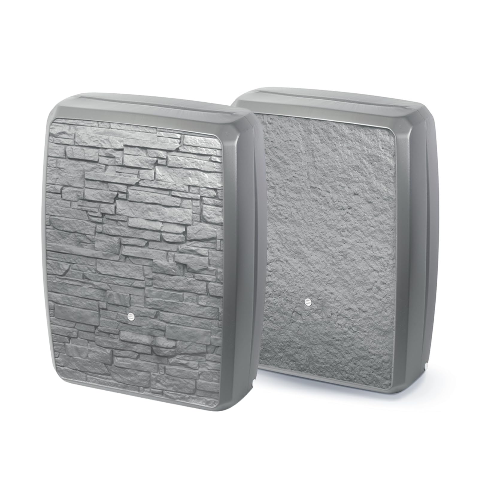 Rainwater Tank Water Butt Textured Slate Stone Effect 2 Sided Large 250 Litres Grey Rain Collector Container Garden Tank Barrel Decorative
