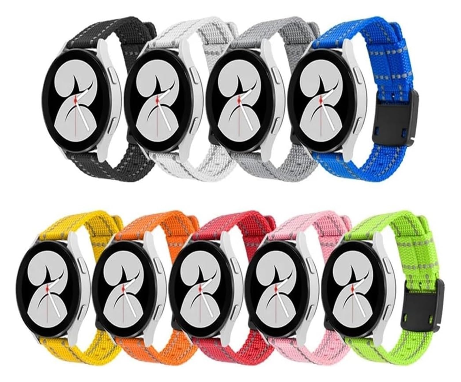 Remplacement du bracelet de la montre intelligente Bracelet universel à dégagement rapide de 20mm, bouton-poussoir en Nylon, Bracelet de remplacement, Bracelet de montre en nylon