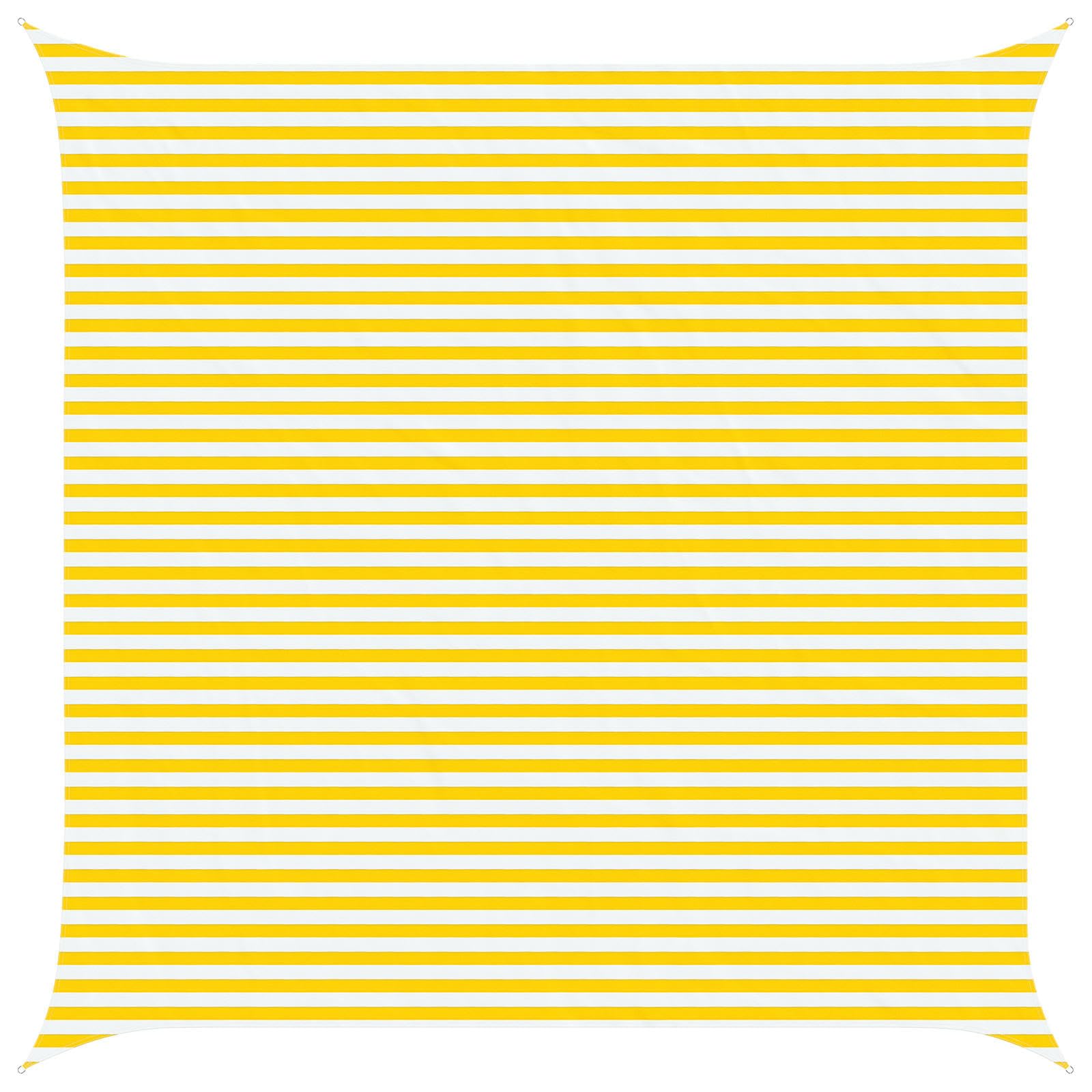 vidaXL Sun Shade Sail Yellow and White 5 x 5 m 100% Polyester Oxford, Balcony Canopy, Modern Outdoor Shade Sail, UV-Resistant Sunshade for Garden, Patio and Poolside, Weather Cover and Shelter — image 1