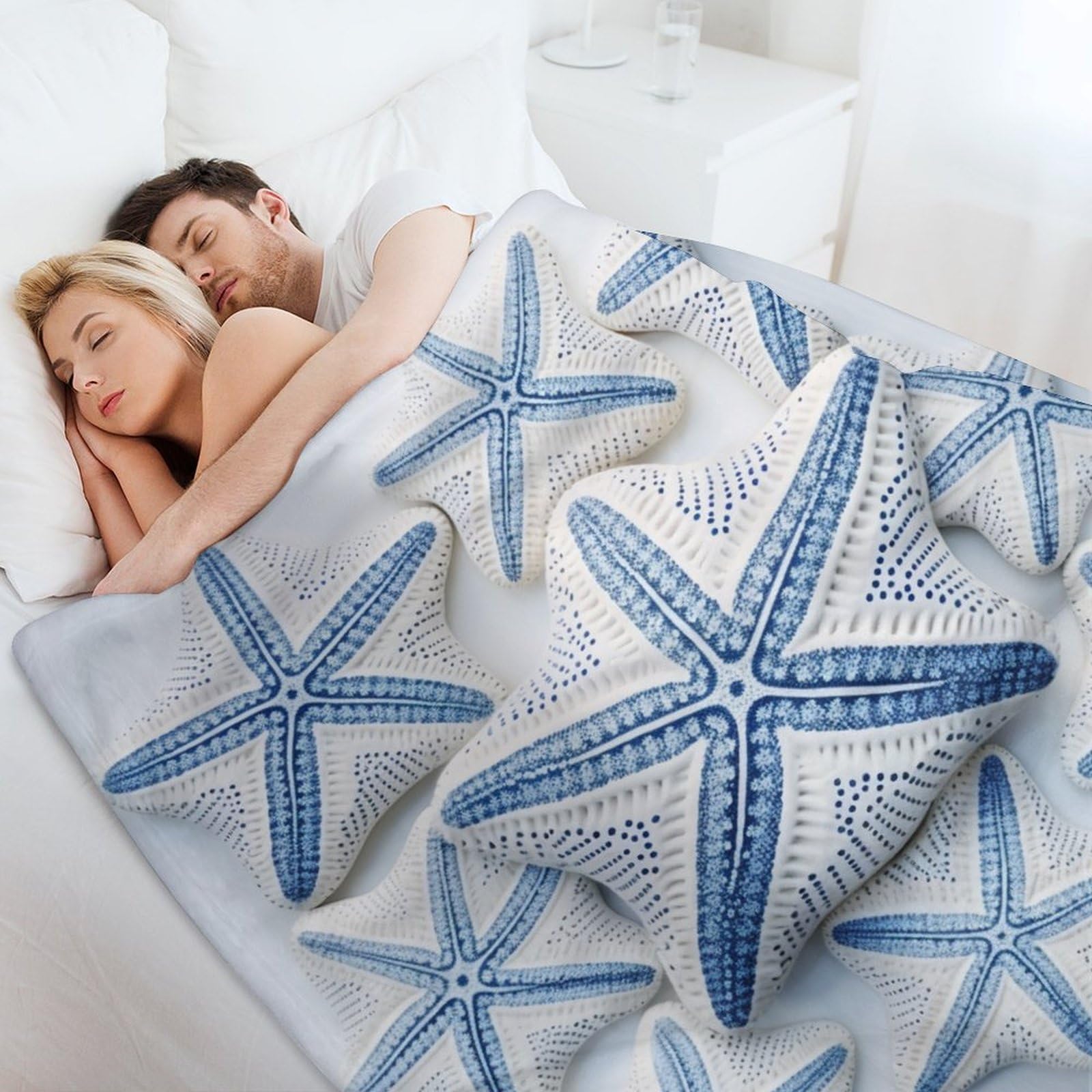 TIMIFIS Coussin Décoratif en Forme de Coquillage, Coussin Décoratif, Insert de Coussin, Coussin de Plage, Coussin en Velours Doux, Décoration Mer Océan, Coussin pour Canapé Lit, Coussins