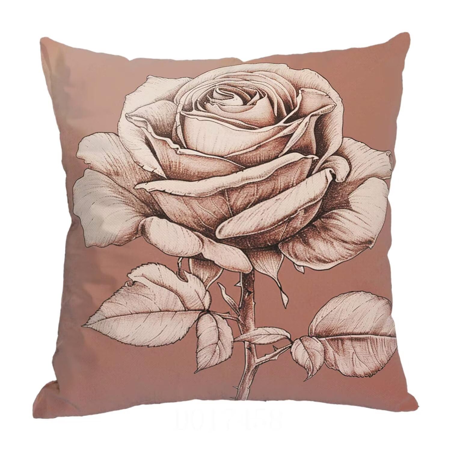Fundas Cojines SuavesFlor Fundas Cojines Cuadradas Suaves Funda Almohada Cojines Suaves Sillas Jardin para Oficina Jardín Cama Sofá Banco Interior o Exterior Juego de 4 Funda Cojin Rosa mu-236
