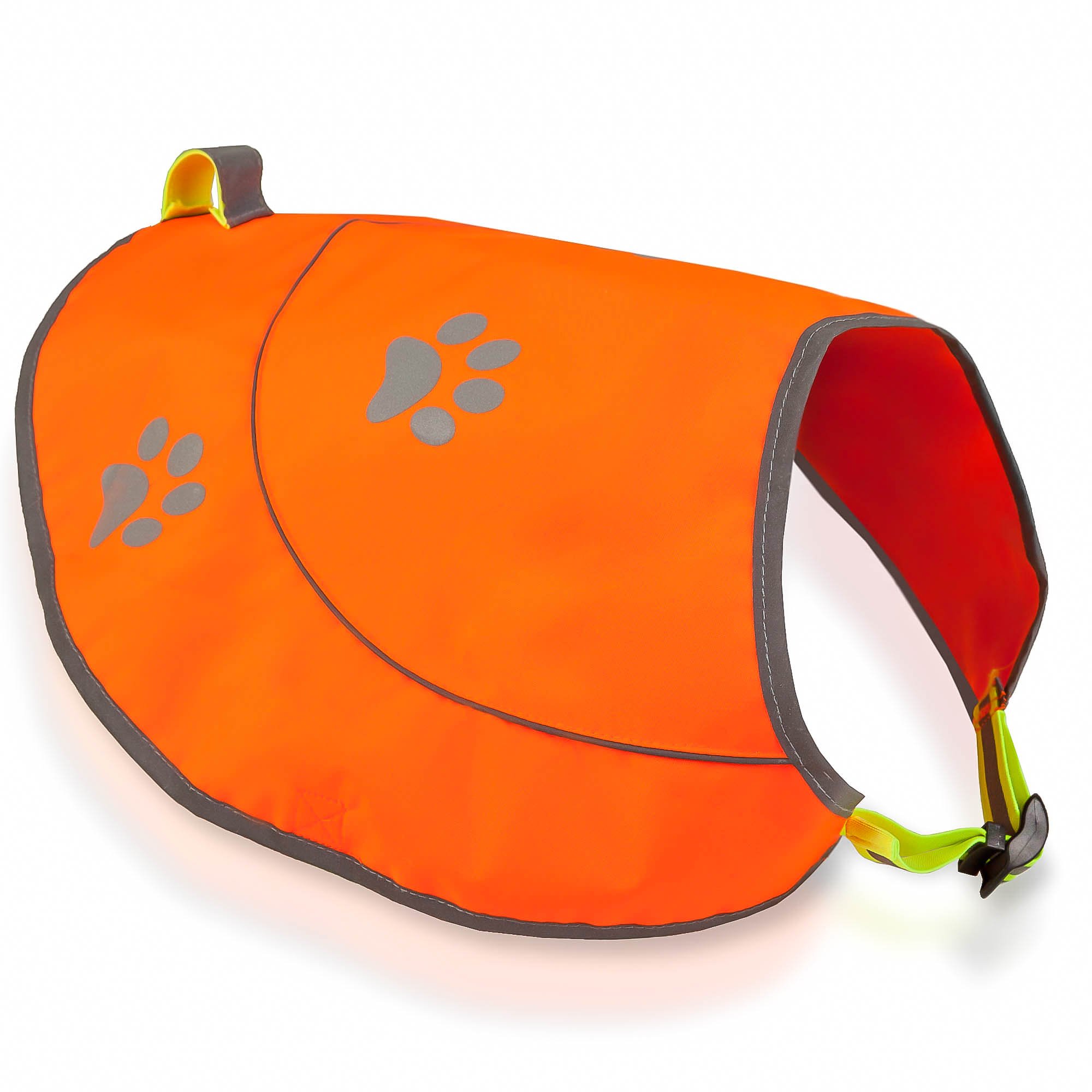 Gilet riflettente per cani, comoda giacca di sicurezza per caccia, ad alta visibilità per cani, con cinghie elastiche e chiusura a fibbia, arancione, XXL