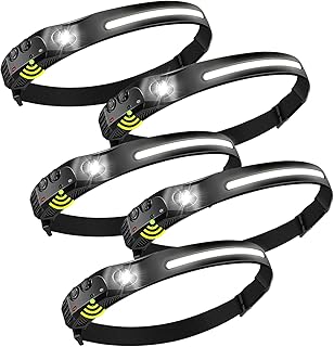 LED Headlamp Rechargeable COB 230° Wide Beam High Lumens...