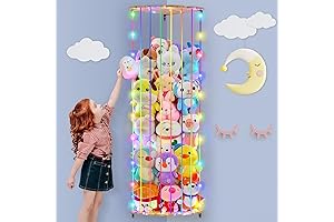 Basumee Rainbow Stuffed Animal Hammock with LED