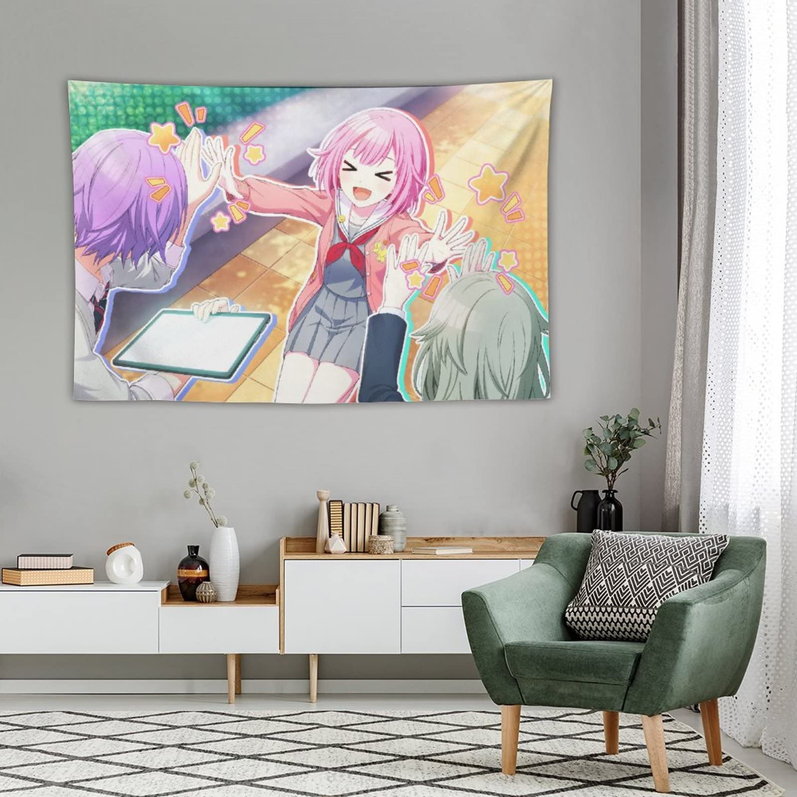 Amazon.co.jp: 鳳えむ タペストリー アニメ タペストリー 壁掛け
