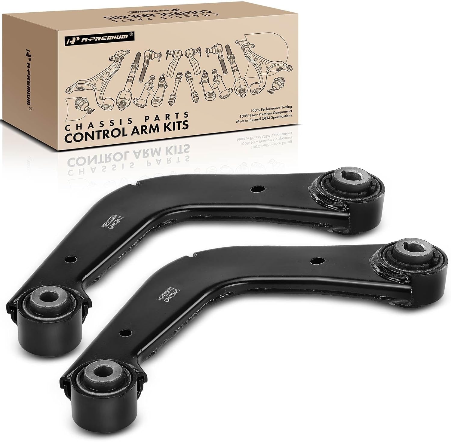 A-Premium 2 x Rear Upper Control Arm, with Bushing, Compatible with Ford Fusion 2013-2019, Police Responder Hybrid 2019-2020, SSV Plug-In Hybrid 2019-2020 & Lincoln MKZ 2013-2019