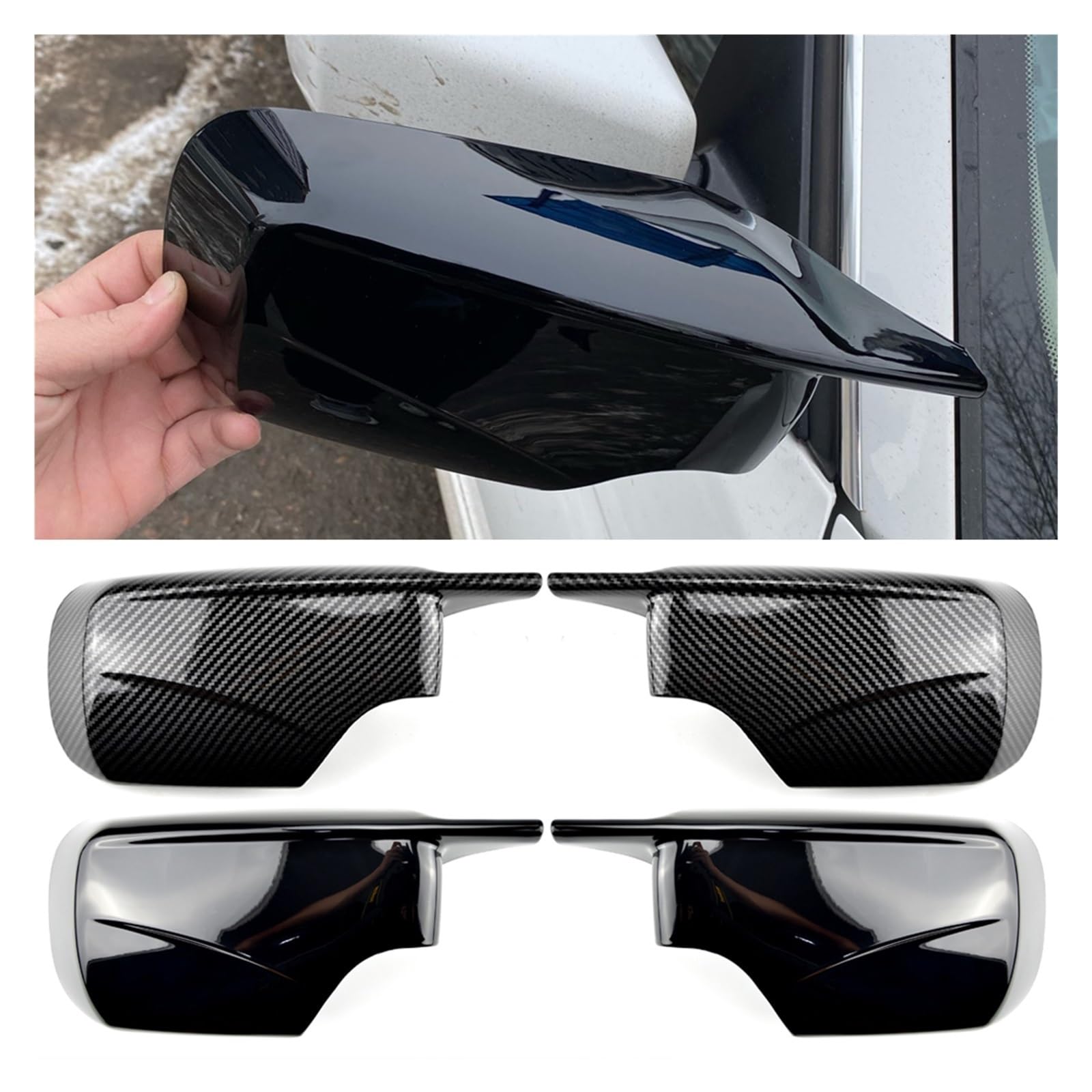 Specchietto retrovisore dell'automobile Per BMW E46 316i 318i 318d 320d 320i 323i 325i 328i 330d 330i ABS Copertura specchietto retrovisore Coperchio(Glossy Black)