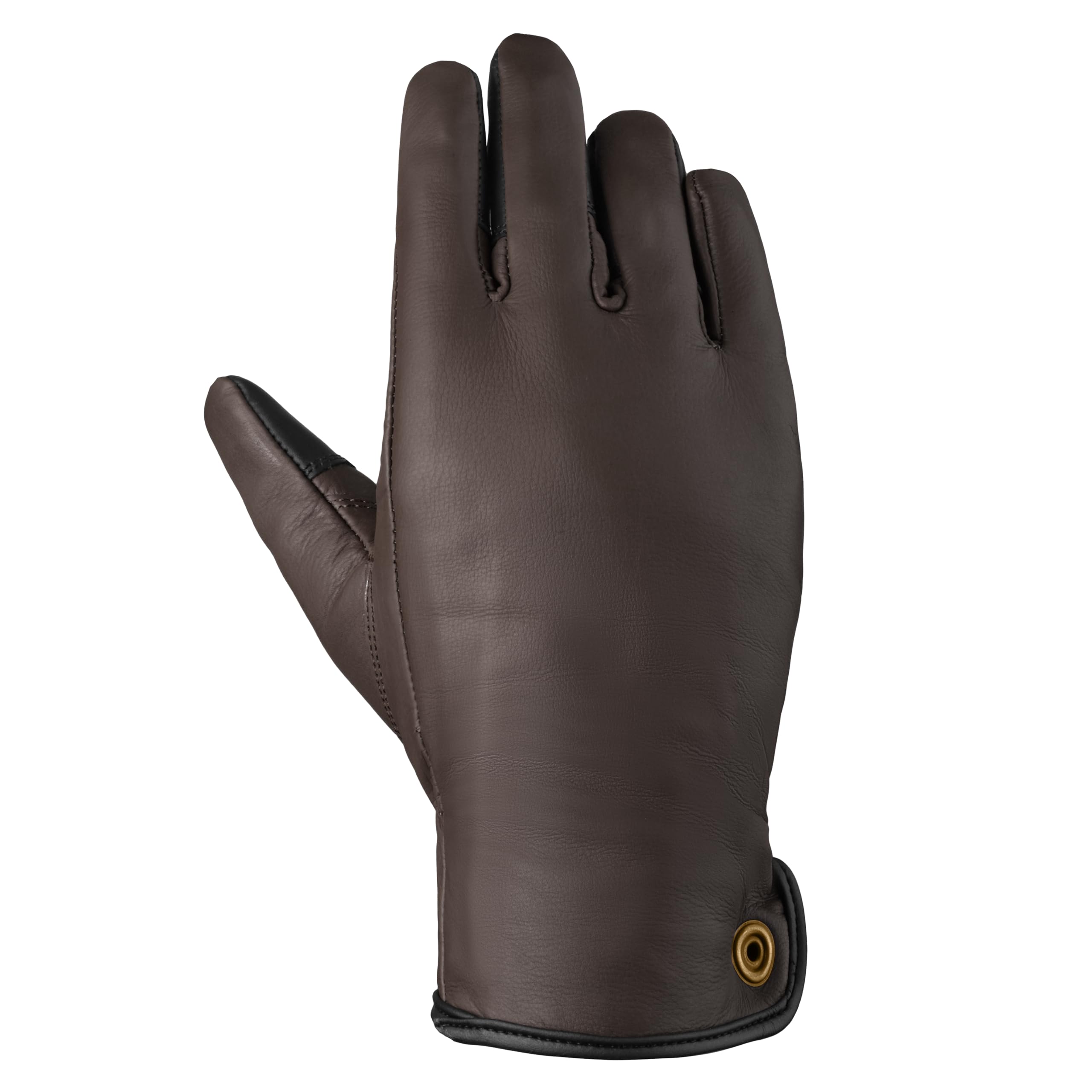 Leather Archery Glove Full 5-Finger with Thumb Protection – Reinforced Stitching for Thumb Release – 100% Leather – Black, Dark Brown, Light Brown (Dark Brown, M, Right)