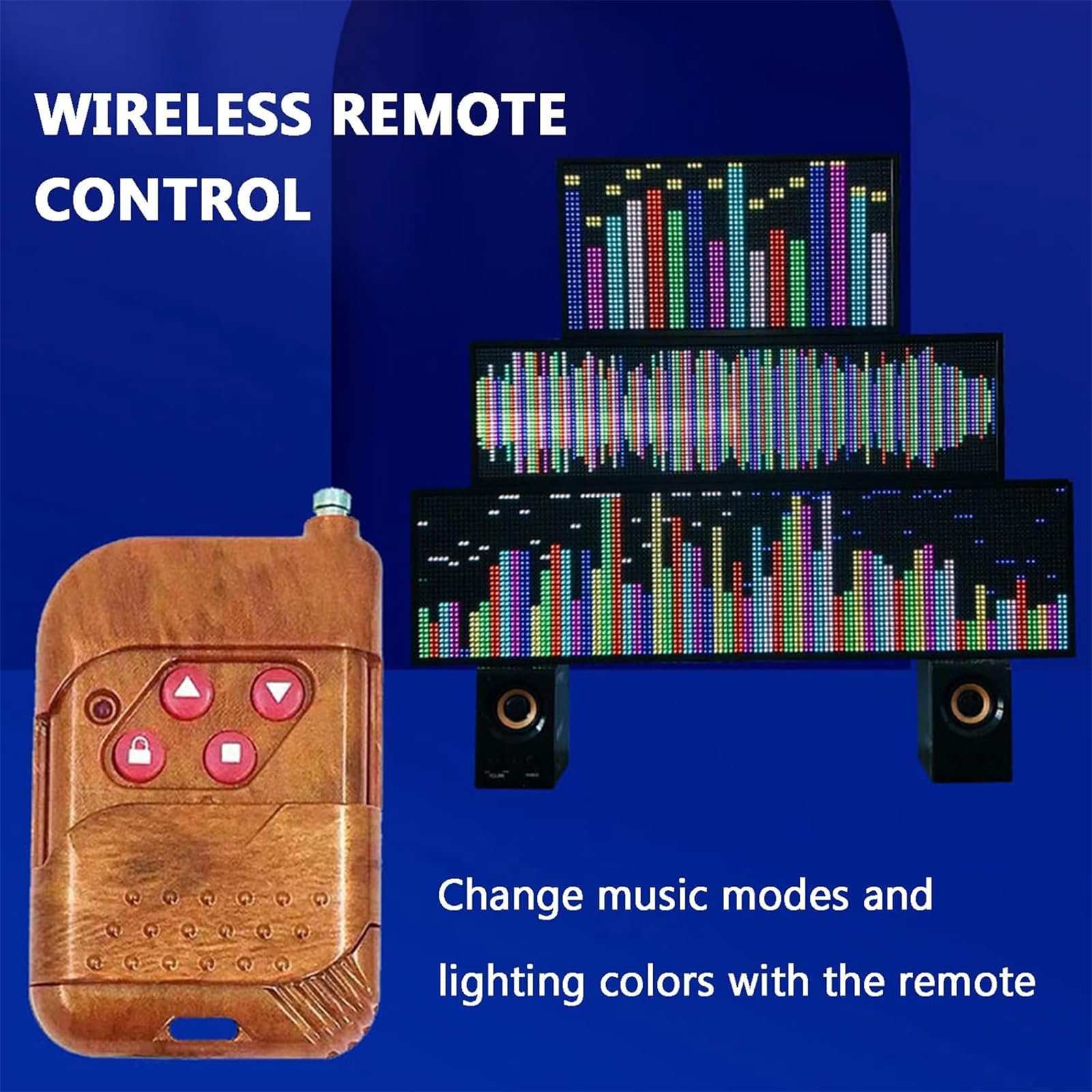 Analizzatore di spettro musicale a LED con telecomando wireless, doppio canale, microfono integrato per feste, studi, sale giochi