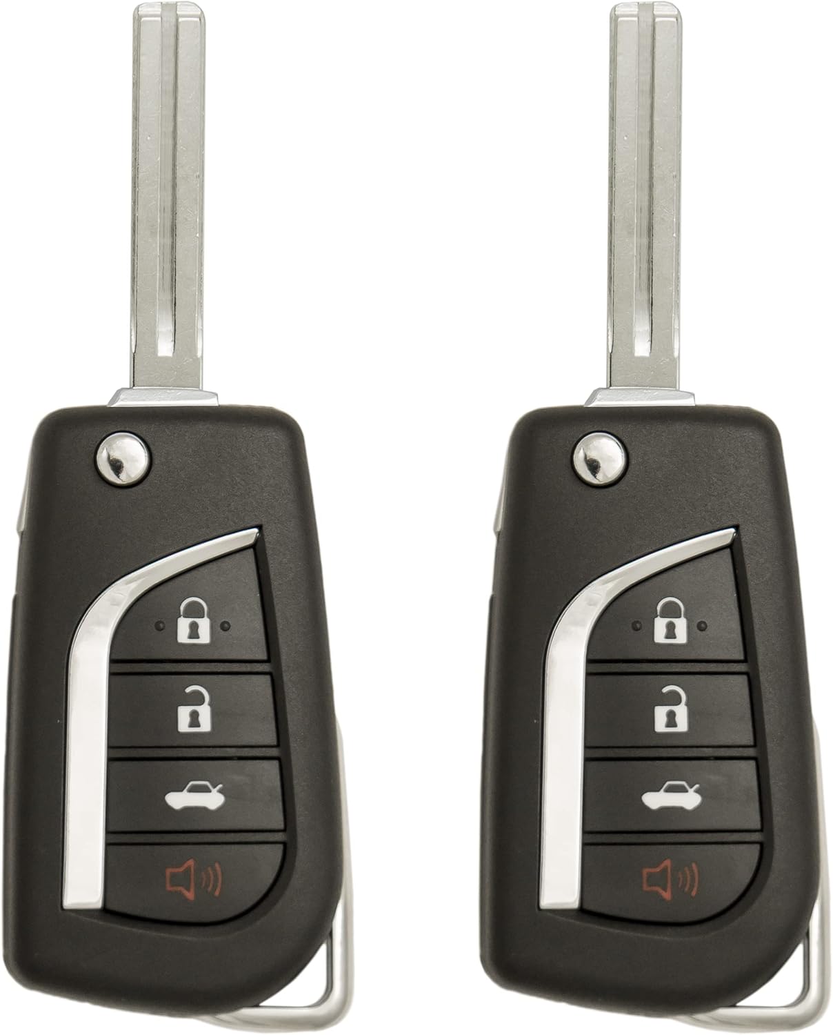 Keyless2Go Replacement for Toyota Camry Remote Flip Key HYQ12BFB 89070-06790 H Chip