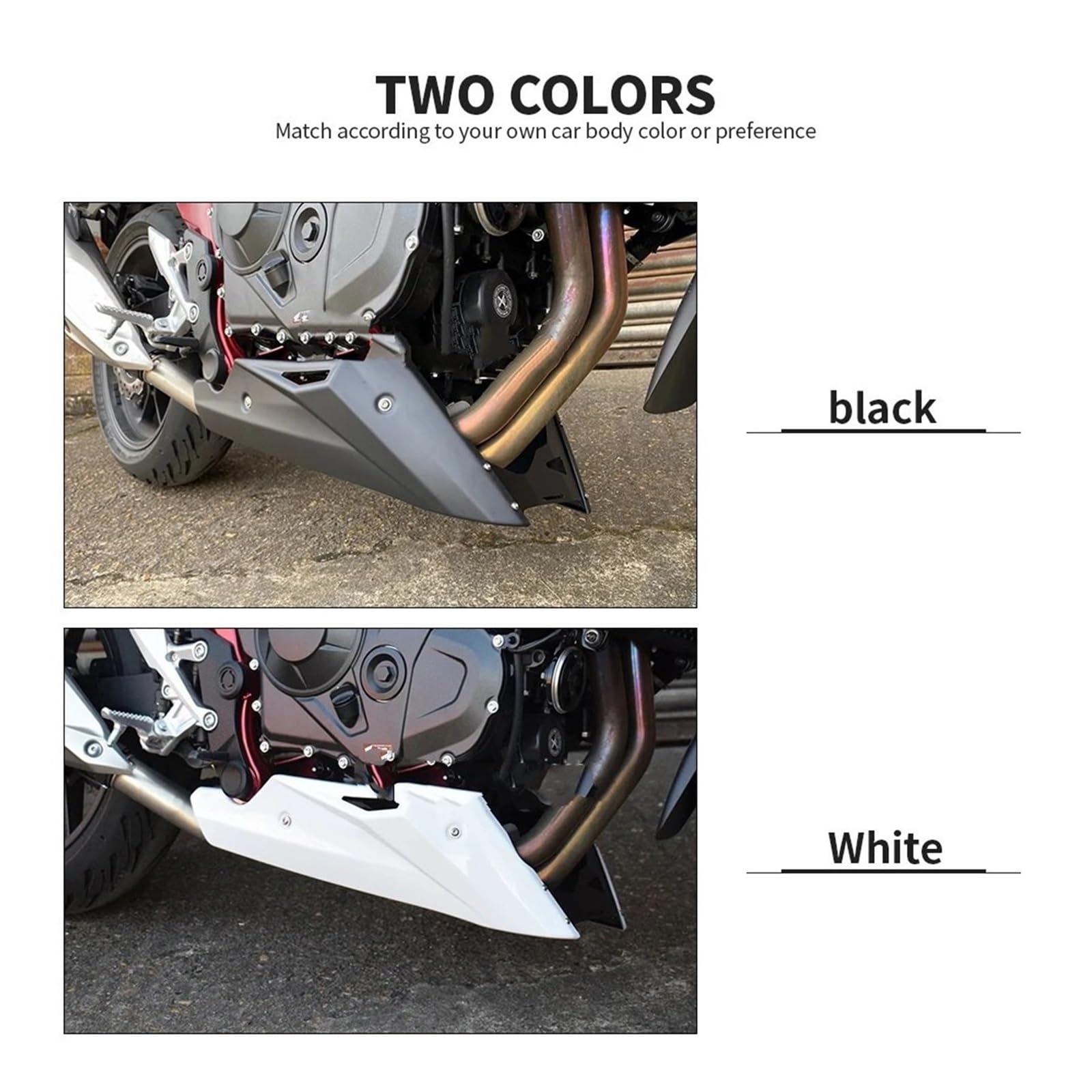 Pasuje Do Honda CB750 Hornet CB 750 2023- Akcesoria Motocyklowe Miska Podwozia Dolna Część Silnika Podwozie Spoiler Owiewka Okna Boczne Spojler Skrzydło dachowy(WHITE)