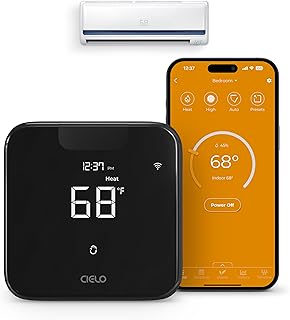 Breez Max | ENERGY STAR CERTIFIED Smart AC Controller | WiFi Thermostat for Mini-Split, Window, Portable ACs/Heat Pumps | AI-Based Tech | Free App, No Subscriptions | Alexa, Google, IFTTT etc. (Black)