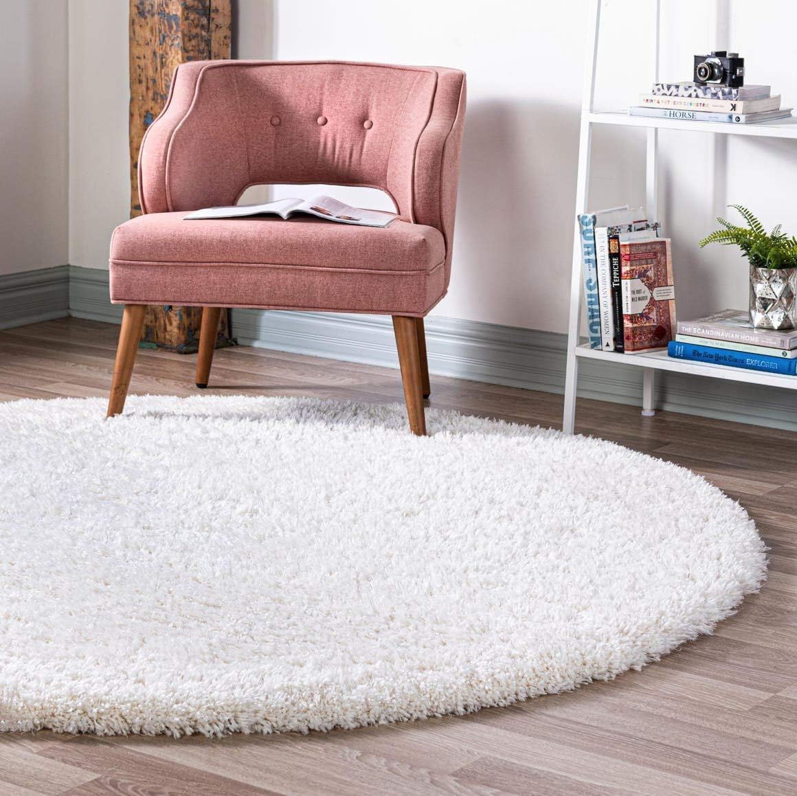 Infinity Collection Solid Shag Area Rug 4 Ft