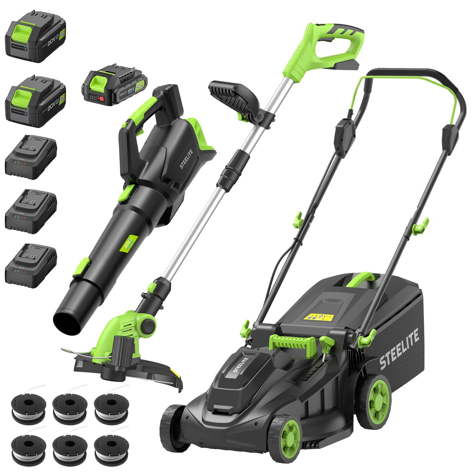 STEELITE 40V 17-Inch Cordless Mower Combo