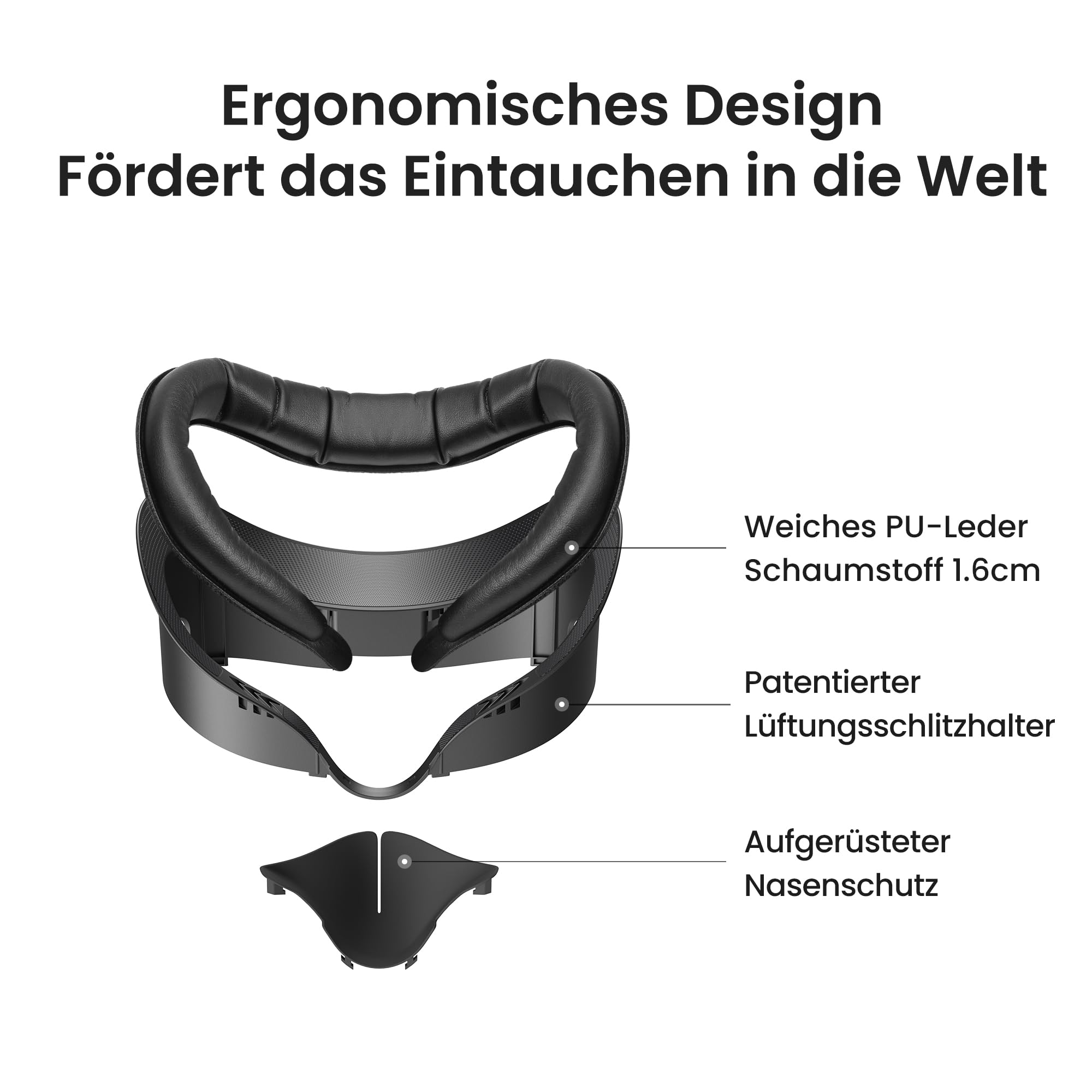 KIWI design V3 Face Cover Pad Facial Interface,Kompatibel mit Meta Quest 3-Zubehör, Nicht für Quest 3S