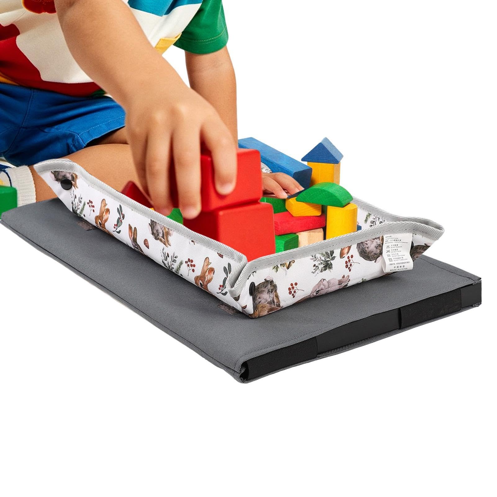Airplane Tray Table Cover - Toy Container Travel,Tray Organizer| Multifunctional Foldable for Road Trip Flying Traveling Train Bus Birthday Christmas Party