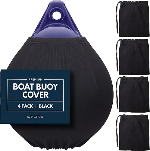Boat Buoy Covers  1, 2 & 4-Pack  Black  Diameter x Length 15 x 19 & 17.5 x 21  Polyester disponible en Yaxa Costa Rica