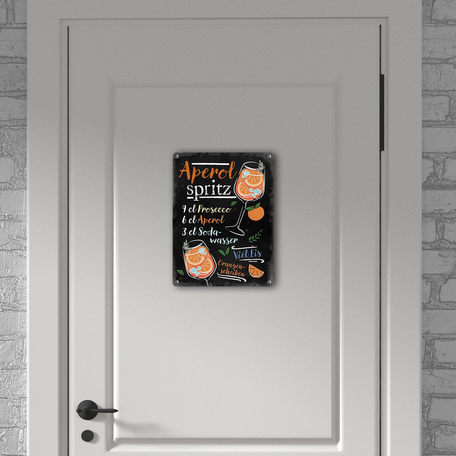 BA Market Targa vintage in metallo Aperol Spritz 20 x 30 cm targa da parete per