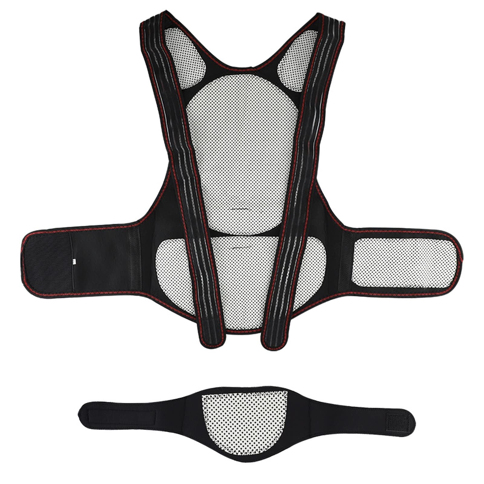 Cintura di decompressione lombare Cintura di supporto completo per la schiena autoriscaldante unisex 108 pezzi Magneti Tutore per la vita Cintura per terapia di riscaldamento magnetica Cintura per cor