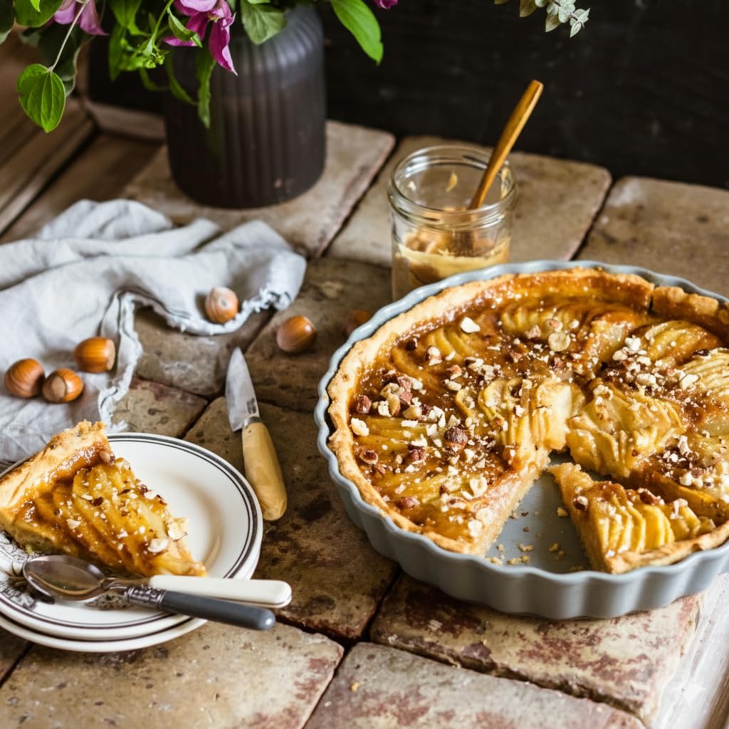 Emile Henry Moule à Tarte Ø 31 cm – Céramique Haute Résistance – Cuisson Homogène et Tarte Dorée à Cœur – Coloris Écume – Fabriqué en France