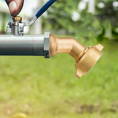Miniatura 6 de Codo de manguera de 45 grados, conector de manguera de jardín de 34 pulgadas, accesorios de latón macizo para entrada de agua dulce de RV, conexión