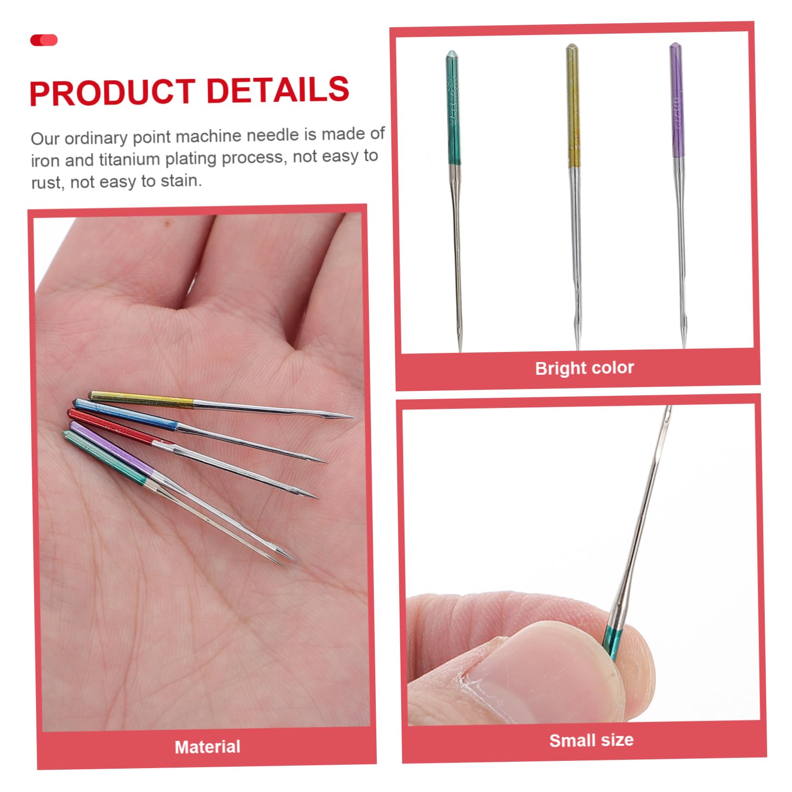 Sewroro 50Piezas Agujas de Máquina de Coser Agujas Versátiles para Tela Elástica Salto Accesorios Duraderos para Proyectos de Costura y Manualidades