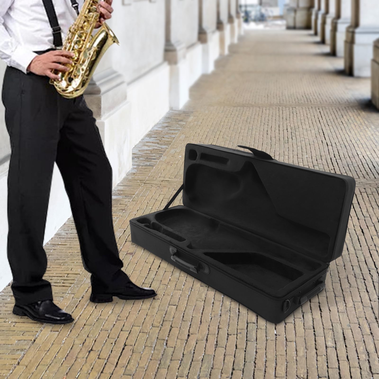 Custodia per sassofono tenore, con tracolla, protezione stabile, imbottita, comoda per gli amanti della musica