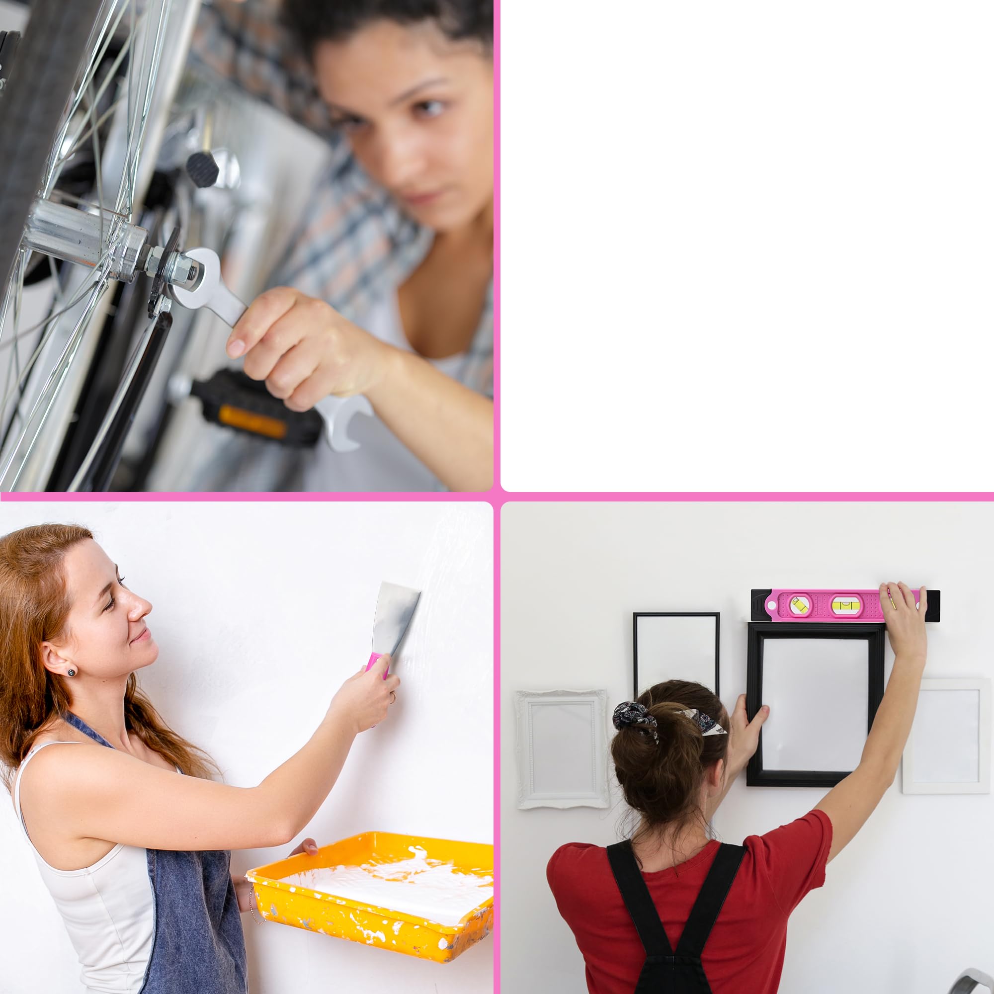 SHALL Kit di attrezzi rosa da 166 pezzi per la casa, cassetta degli attrezzi rosa con set di attrezzi per fai da te e kit di attrezzi per auto, regalo ideale per donne, ragazze e tuttofare a casa