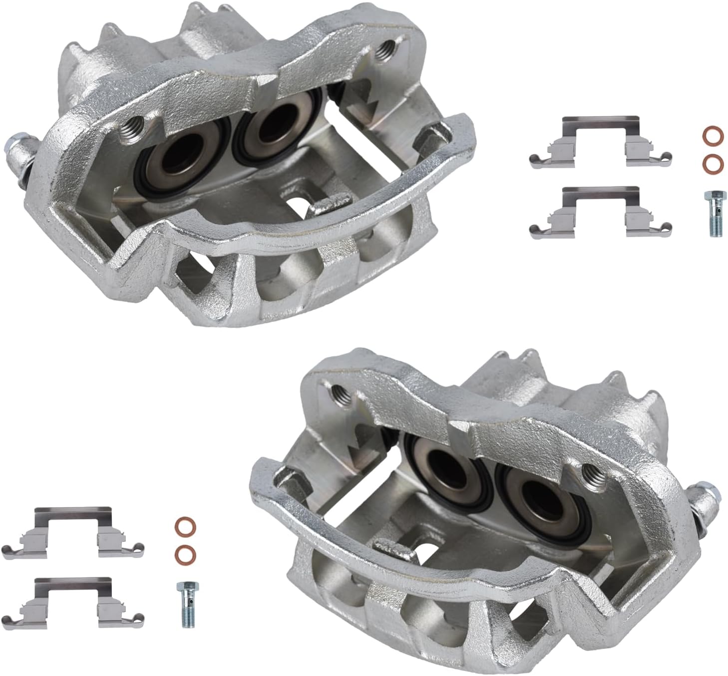 KUSATEC 18B4752 18B4753 Rear Disc Brake Caliper with Bracket fit for Ford Excursion 2000-2005/ F-250 F-350 Super Duty 2000-2004, Both Driver Passenger Side