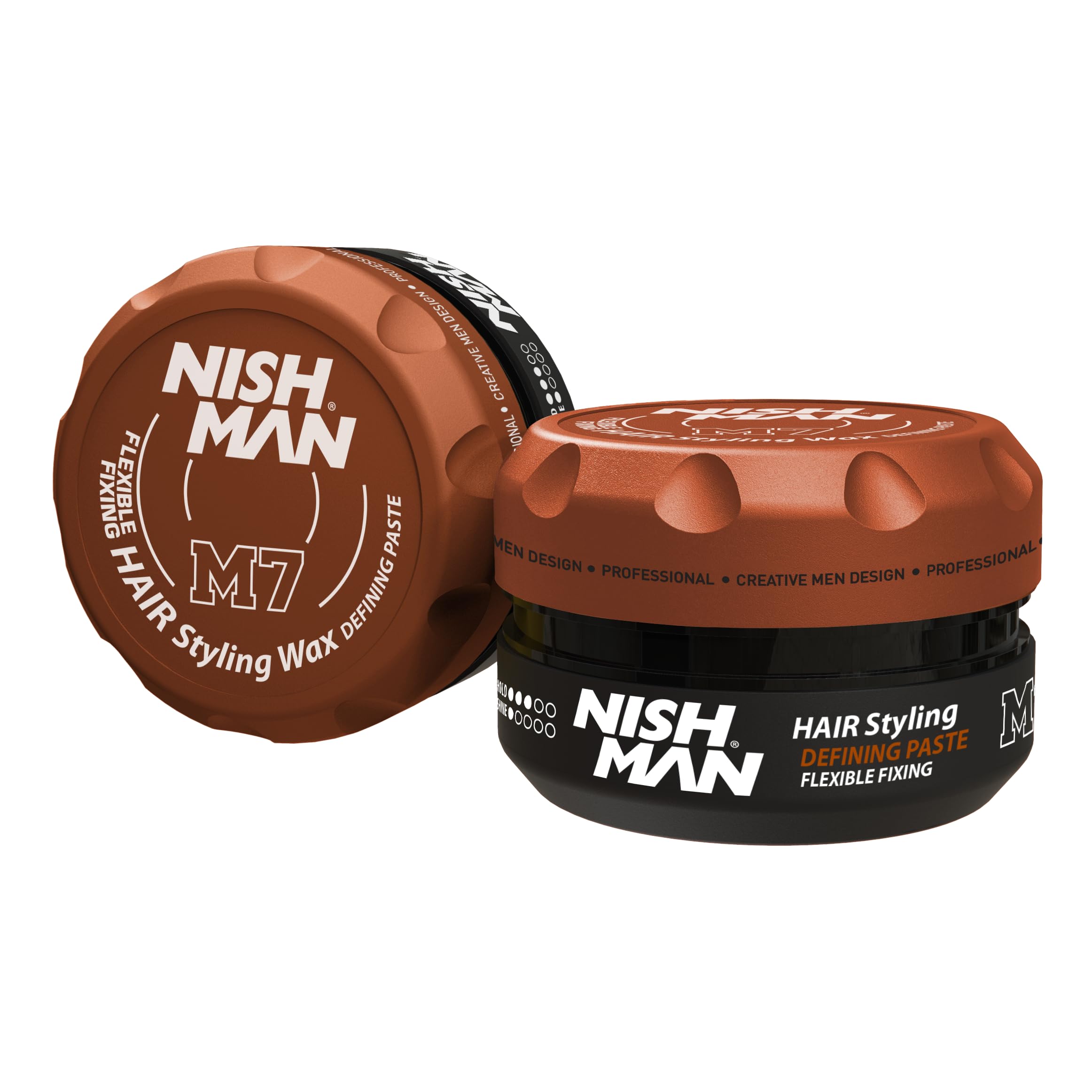 NISHMAN Hair Styling Matte Wax M7 - Defining Paste Flexible Fixing 100g - Long-Lasting, Strong Hold, and Matte Finish - Perfect Hair Wax for Style and Texture
