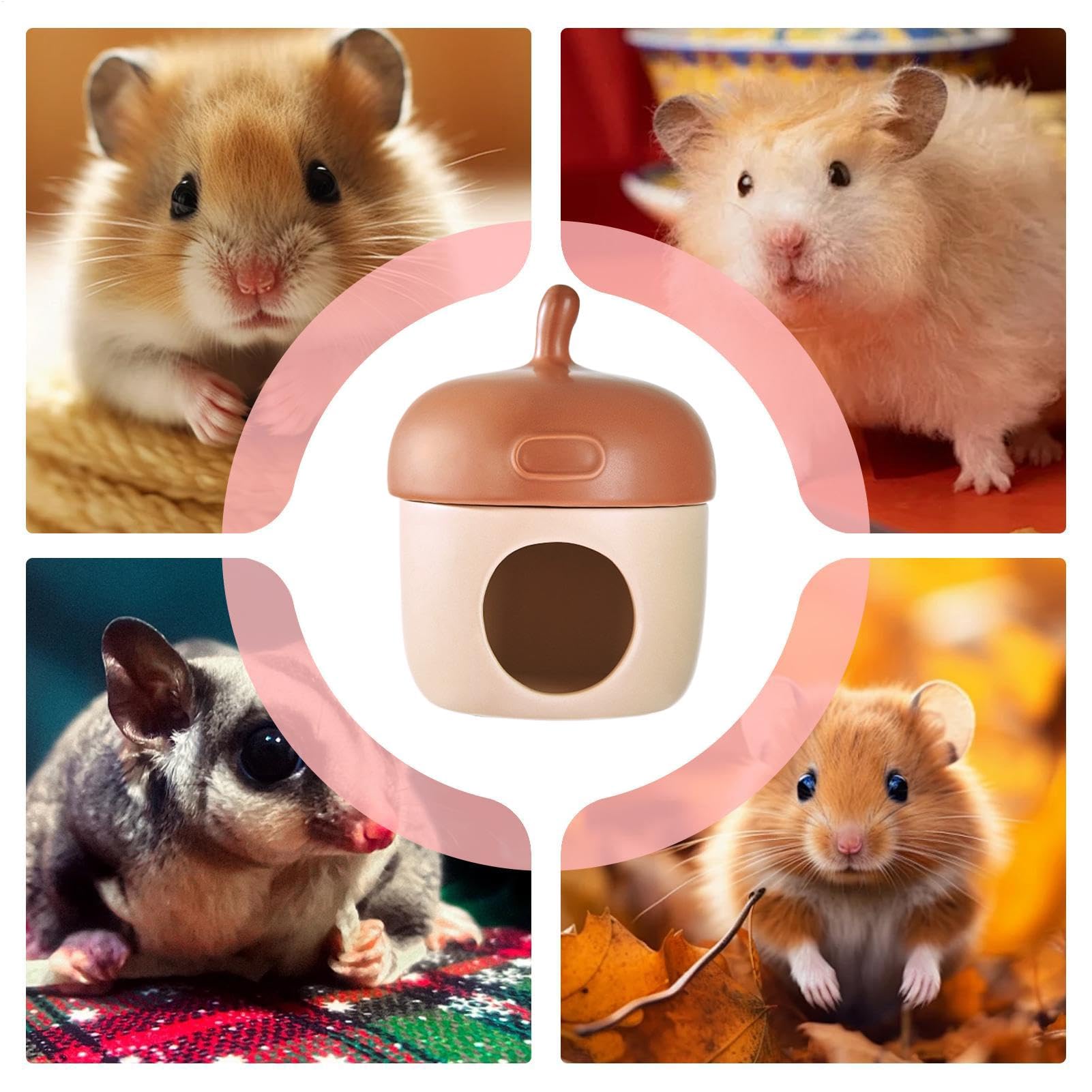 Hamsterhäuser Einzigartige Kleintier-Habitatdeko, Eiskäfig-Zubehör | Keramik Kleintier-Lebensraumdeko, Ice-Käfigzubehör, Käfigzubehör für Zwerghamster, Rennmäuse, Mäuse, Goldhamster, andere