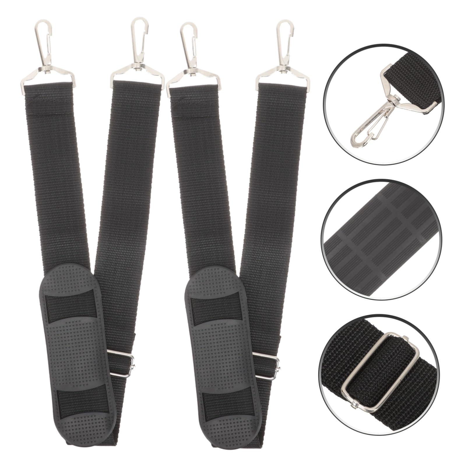 Cinghie per Custodia Violino Imbottite 2pezzi Fibbia Metallica | Nero, Canvas Resistente, per Custodia Strumento e Violino, Uso in Esibizioni All’aperto