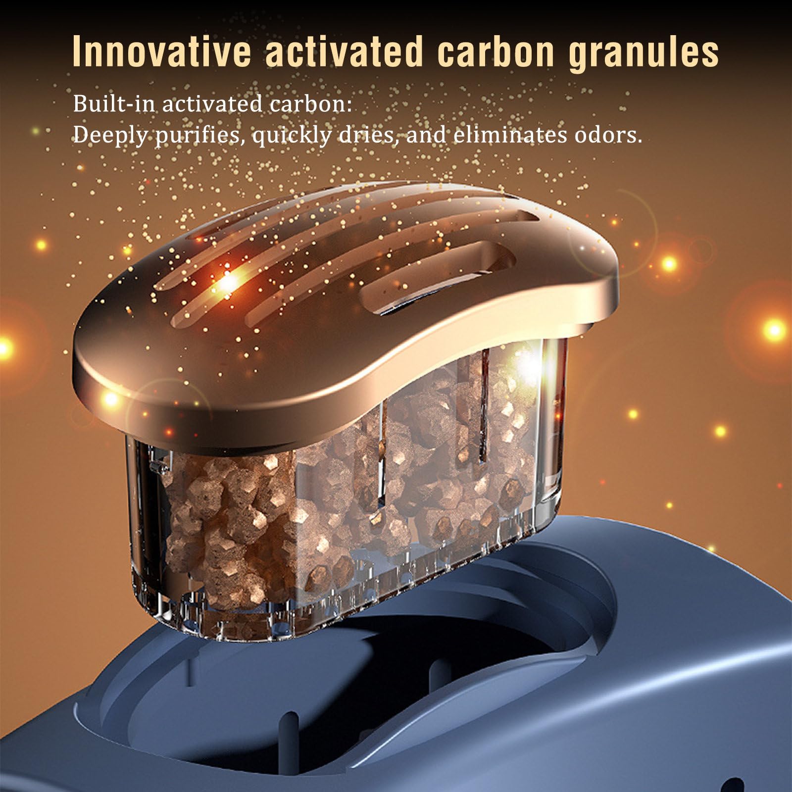 Asciuga Scarpe Elettrico a 4 Bracci, Asciugascarpe Elektrischer Elettrico con Carbone Attivo Incorporato, Asciugatrice Pieghevole con Soffiatore di Calore a 2 Marce, 3 modalità con Timer