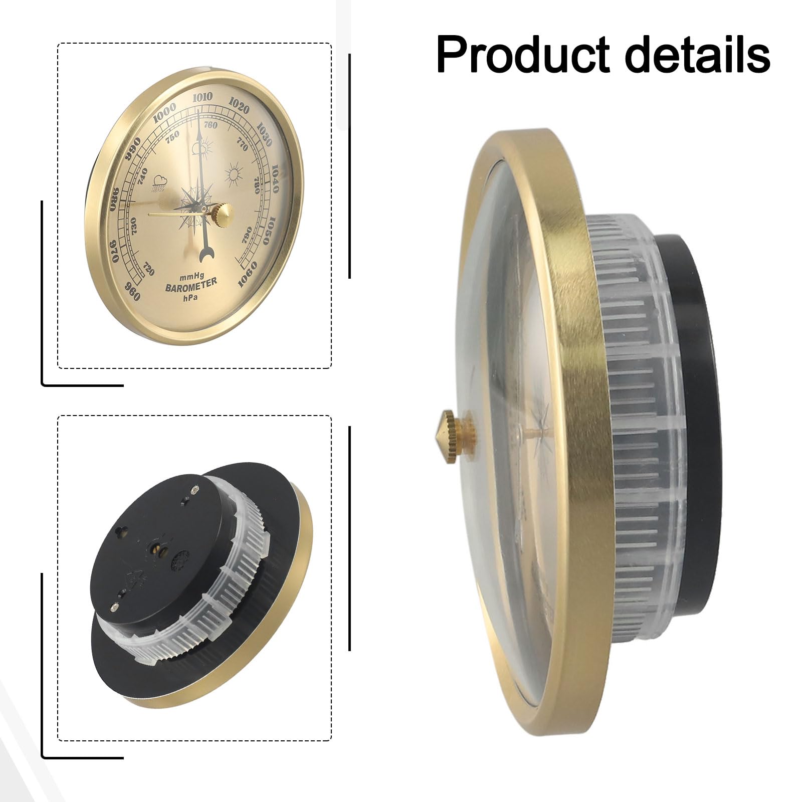 Diametro 90mm Barometro Pointer Famiglia Barometro Orologio Barometro A Mare Gas Manometro