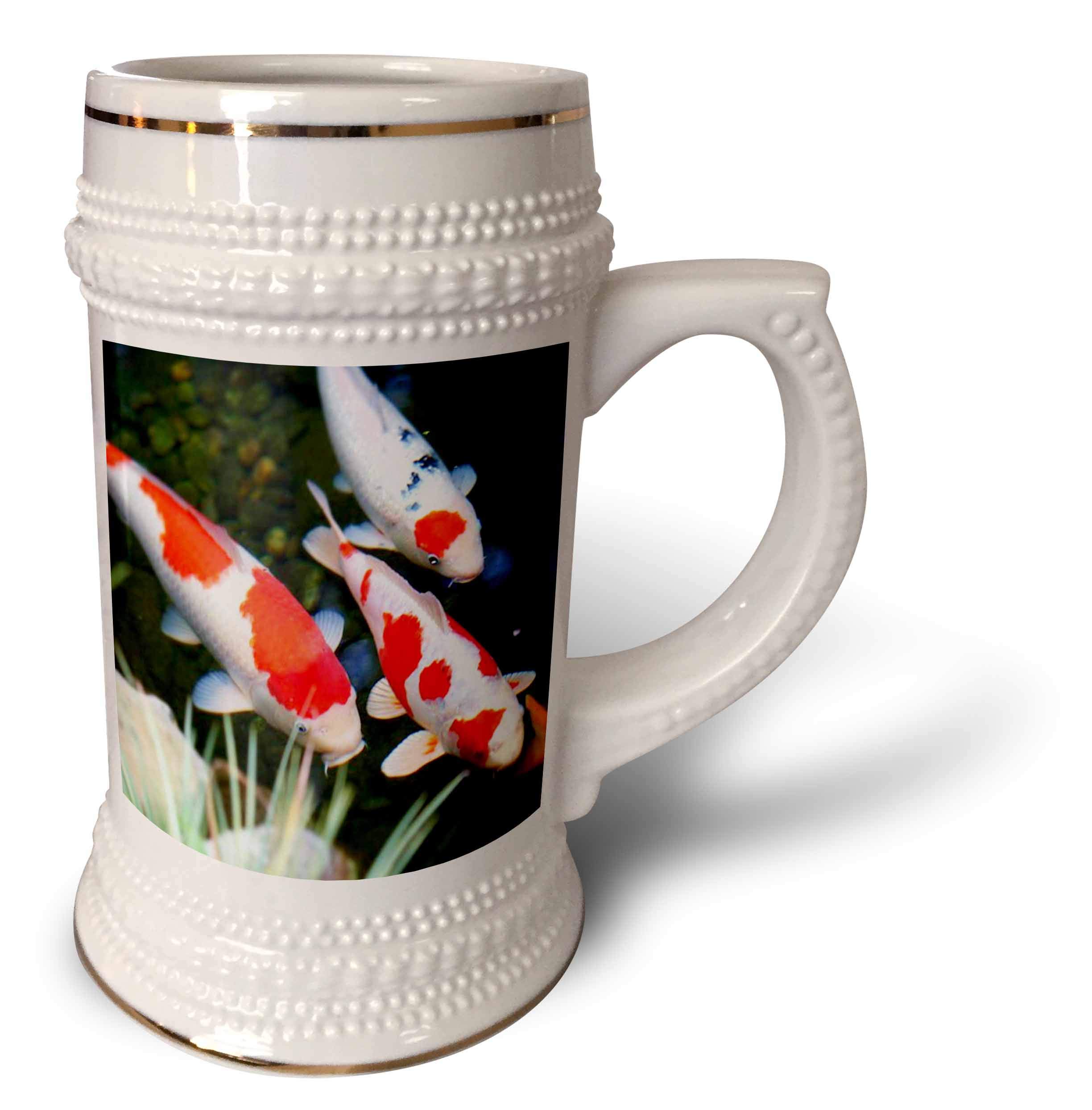 Amazon.com | 3dRose Japanese orange n White Koi Fish - Stein Mug