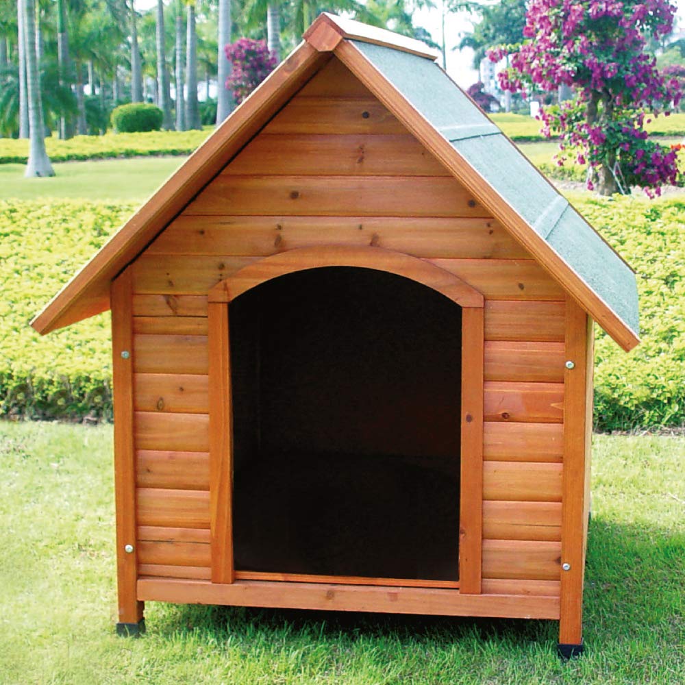 Croci Chalet Caseta de Perro, Caseta de Madera para Exteriores, Patas Ajustables, 72 x 76 x 76 cm