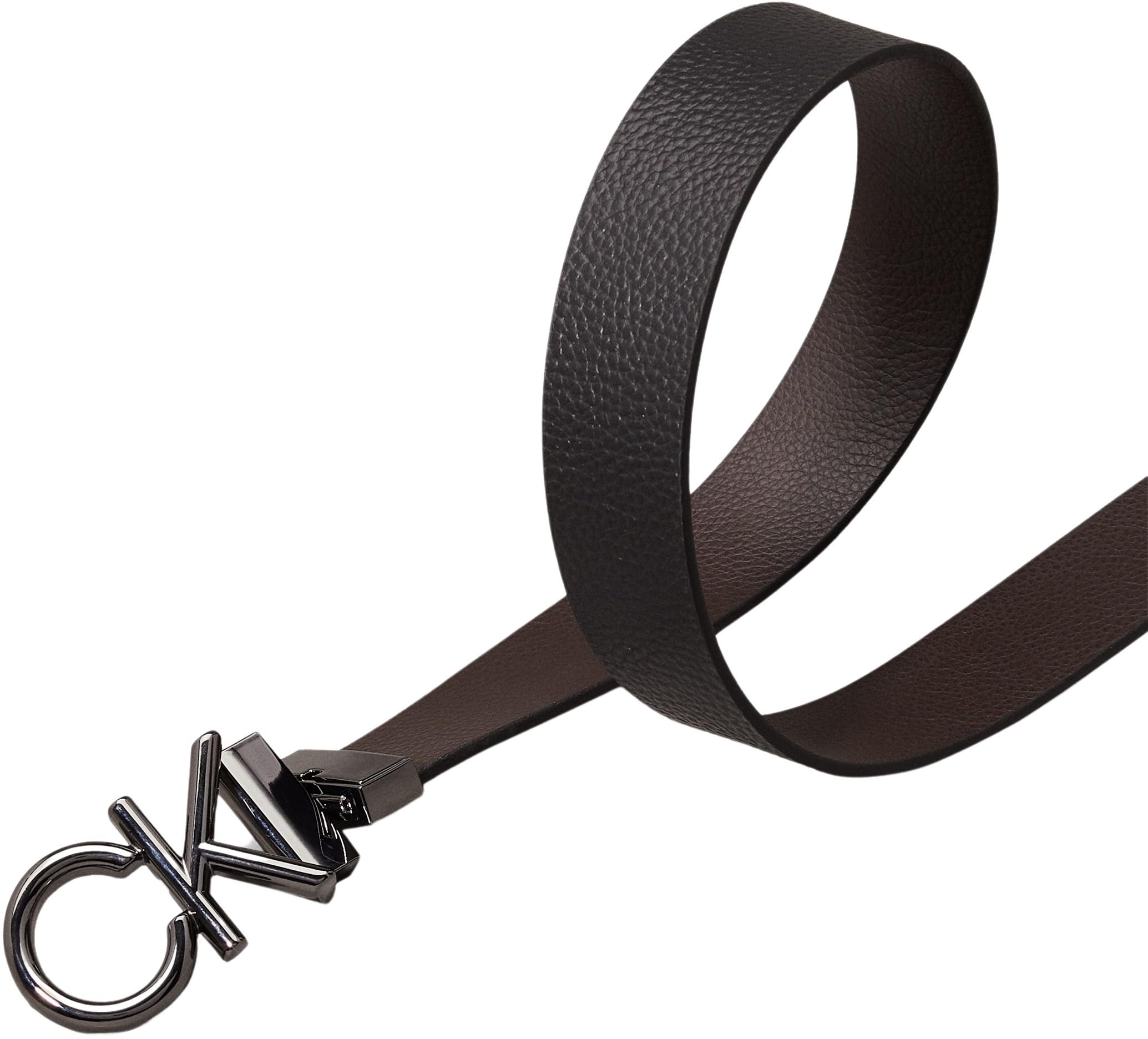 Calvin Klein Cintura Uomo Metal Bombe 3.5 cm Cintura in Pelle