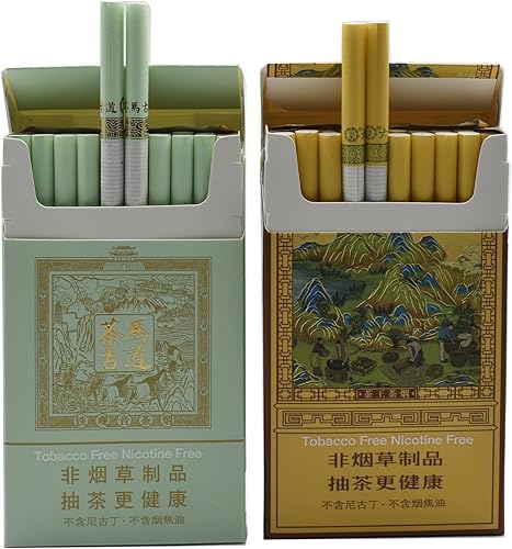 Cigarrillos de hierbas sin tabaco, sin tabaco, sin nicotina, 20 cigarrillos por paquete (40 en total)