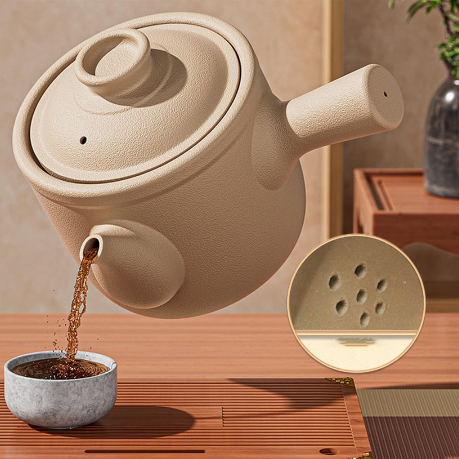 Ceramiczny garnek na leki do tradycyjnego chińskiego gotowania, dzbanek na herbatę, zupę i kawę, trwały czajnik gliniany, idealny do ziołowych środków zaradczych i bulionów